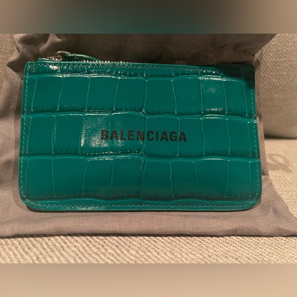 Balenciaga Croc-Embossed Card Holder - Picture 1 of 8